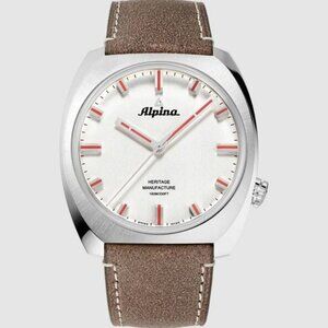 Alpina Startimer Pilot Heritage Men's Brown Leather Watch 42MM AL-709SR4SH6